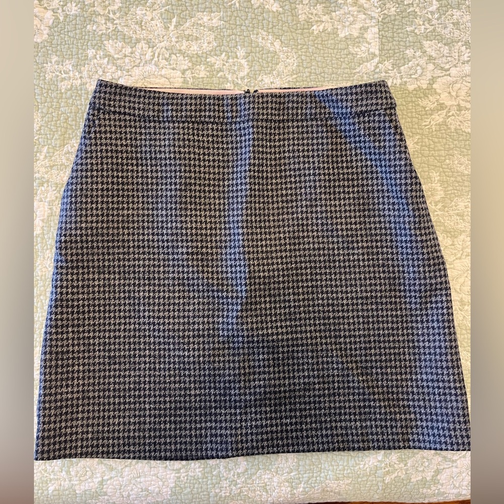 Boden Wool Houndstooth Skirt
